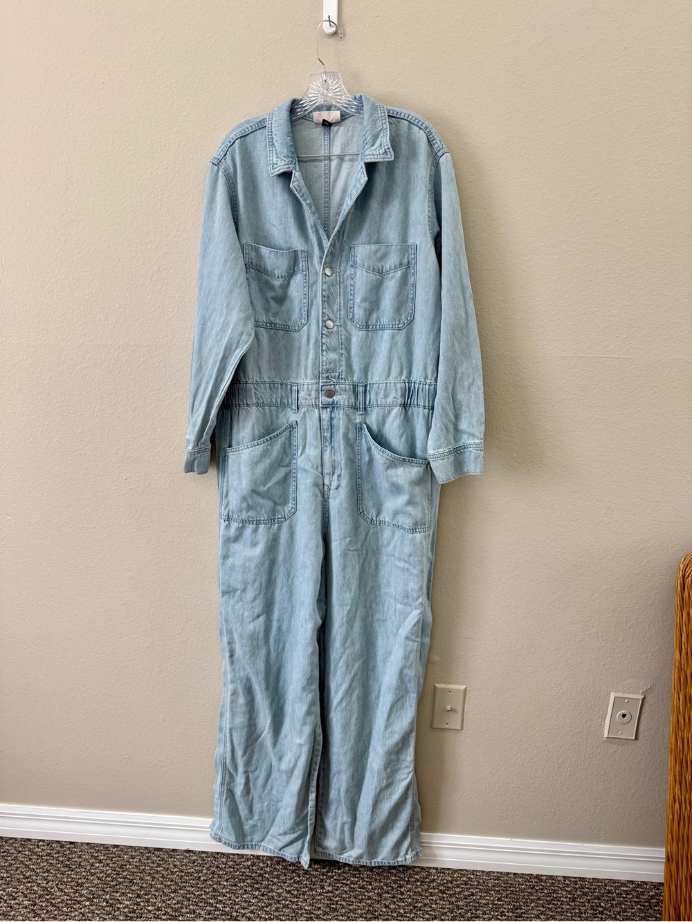 Universal Thread Light Blue Denim Overalls Jumpsuit